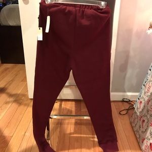 Sleepwear burgundy drawstring cotton